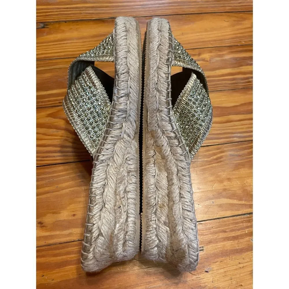 Baretraps Gold Espadrilles Sandals for Women‎ Size 6.5